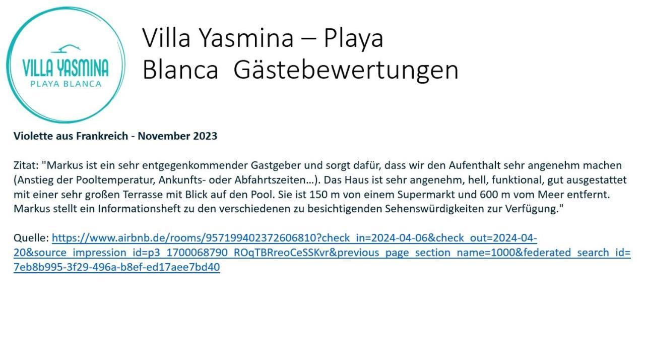 Villa Yasmina Playa Blanca 외부 사진