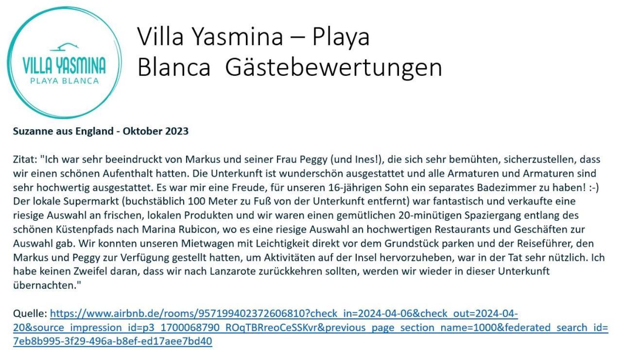 Villa Yasmina Playa Blanca 외부 사진
